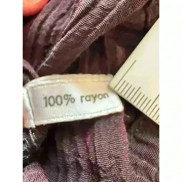 Su Zen Women’s Tunic Top 100% Rayon Dark Plum One size Beautiful Drape Fit - Picture 9 of 11